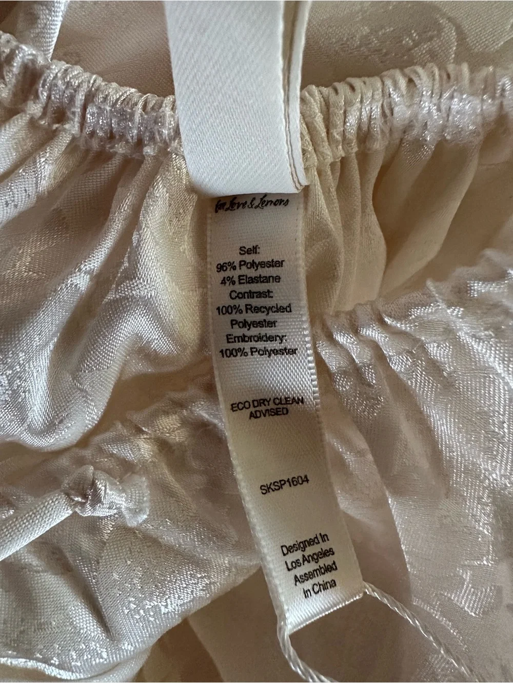 For Love & Lemons Festival Rose Slip Dress Ivory NWT Medium
